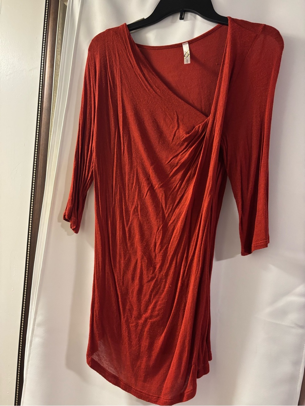 Ginger G Rust-Red Wrap Tunic